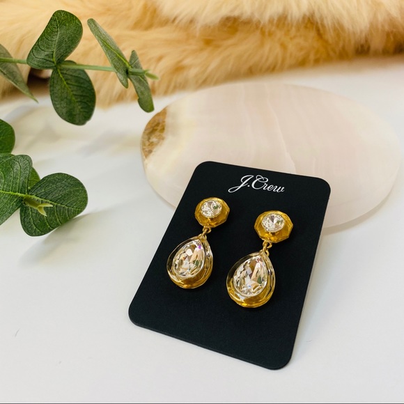 J. CREW Pear-shaped Stone Drop Earrings - Picture 4 of 7